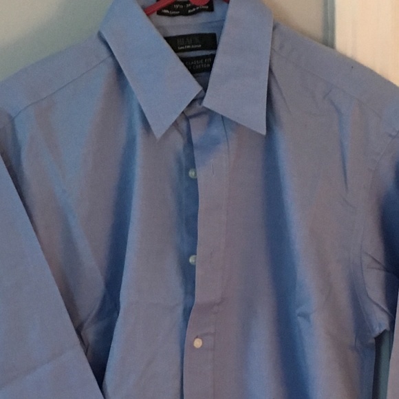 Mens Blue Dress Shirt - Picture 2 of 6
